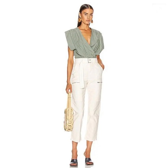 GRLFRND Skyler Ankle Pants in Bone Size 24